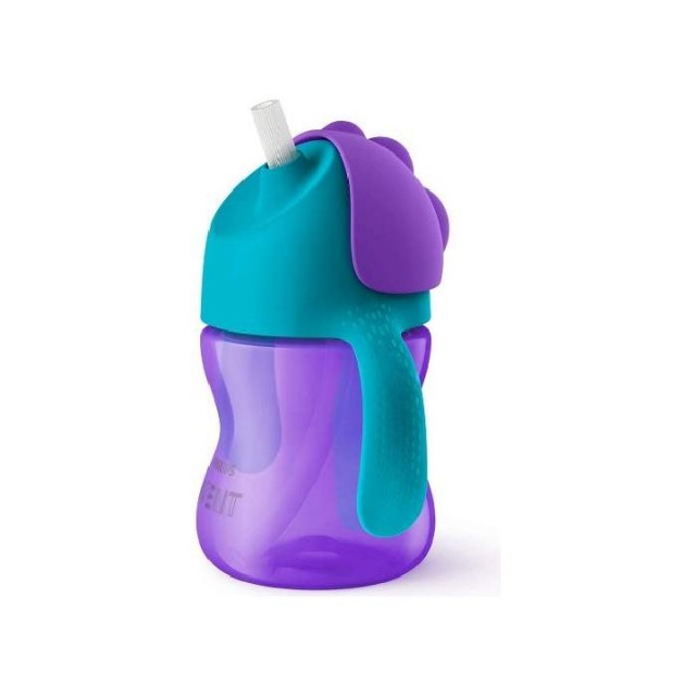 AVENT MAGIC CUP WITH STRAW 200ML (9M+) - PURPLE